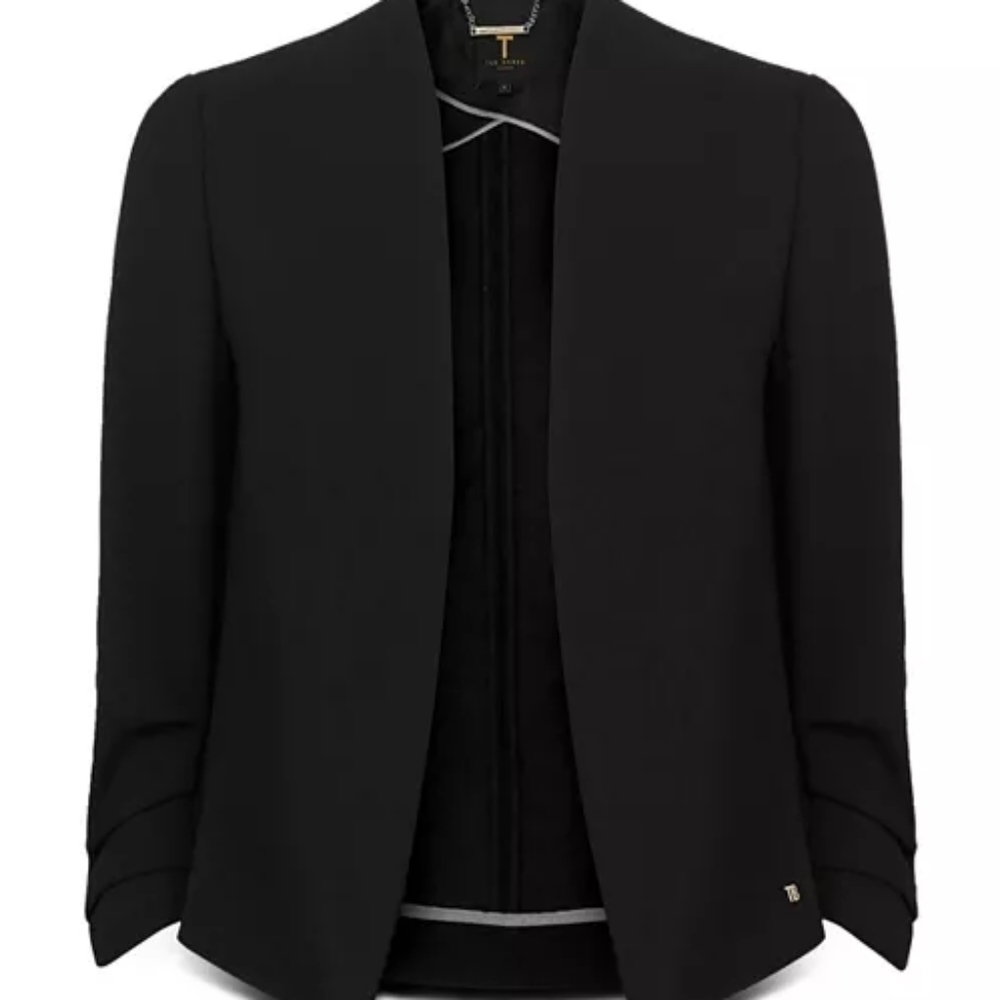 Ted Baker Popy Cropped Black Blazer Size 3